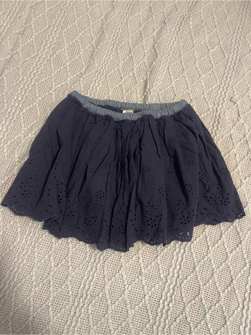 OshKosh B'gosh Navy Eyelet Skater Skirt